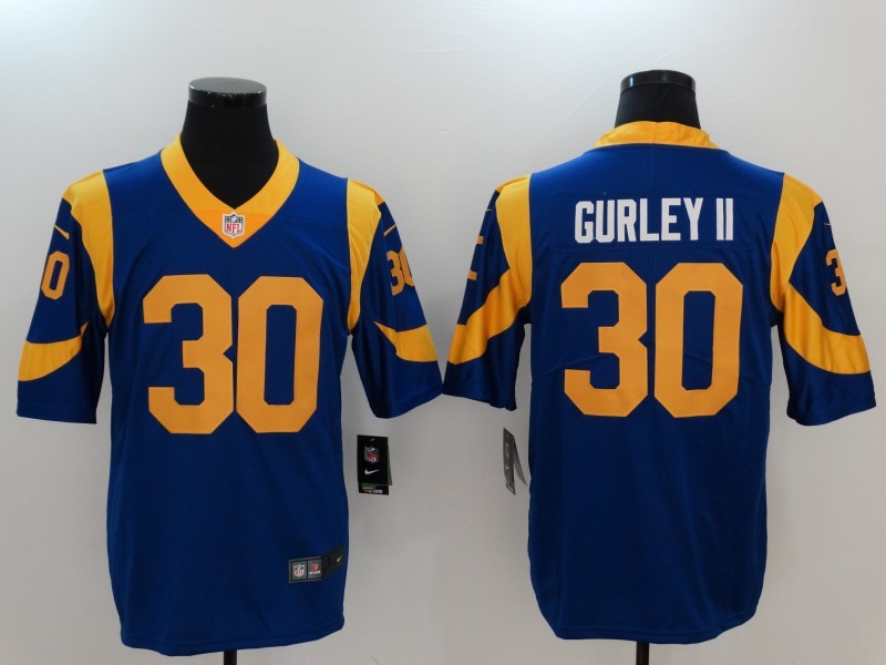 Men's Los Angeles Rams Todd Gurley II #30 Blue Jersey